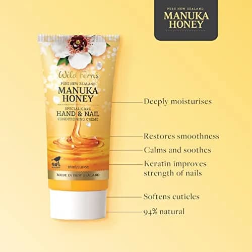 Wild Ferns Manuka Honey Hand & Nail Conditioning Crème, 85ml | Hydrates & Strengthens with NZ Natural Ingredients thumbnail 4
