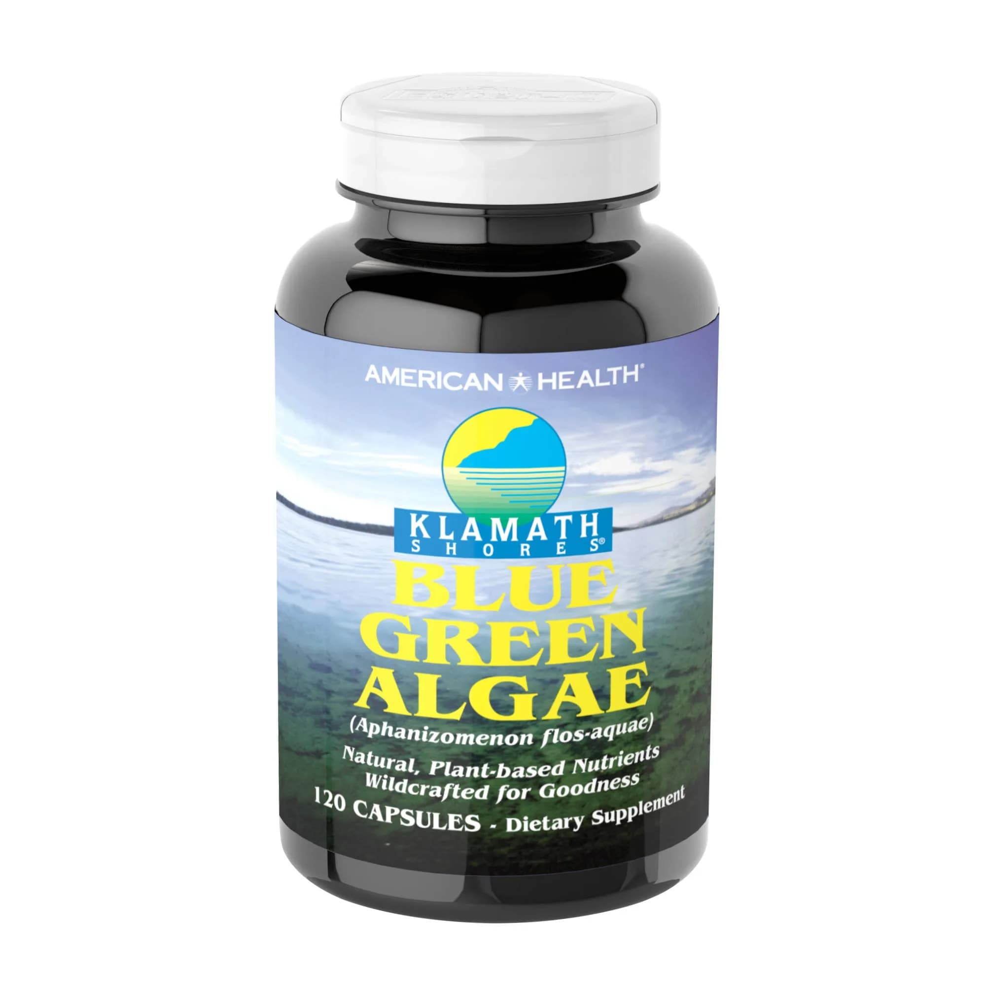 American Health Klamath Shores Blue Green Algae Capsules, 120 Servings | Wildcrafted, Vegan, Sugar-Free — Capsules