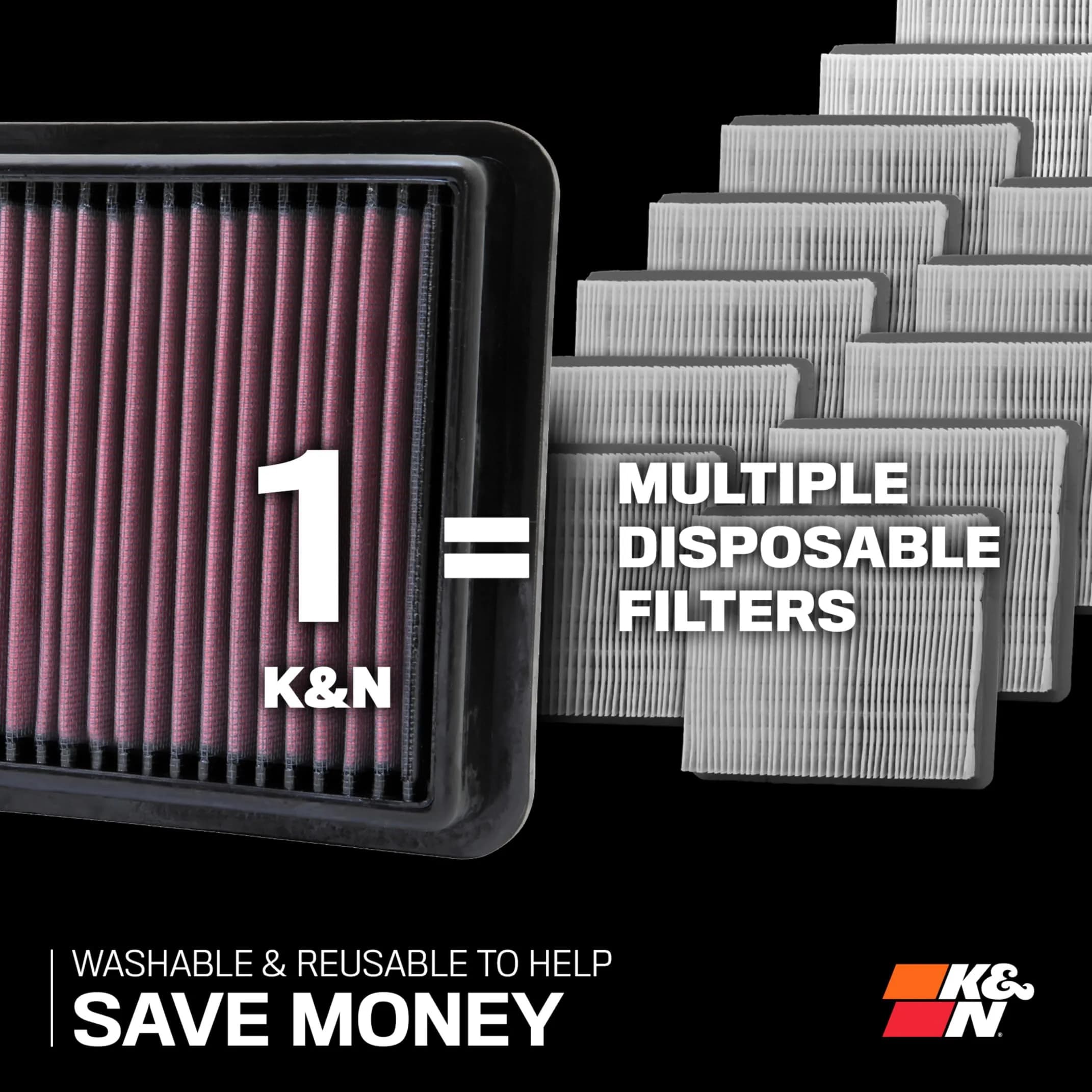 K&N Engine Air Filter: Reusable, Washable, 75,000 Mile Service, 33-2361 | Compatible with Suzuki Grand Vitara & Escudo (2000-2015) - view 2