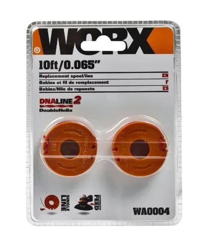 WORX Replacement Spool & Line for String Trimmers 2 Pack | Aerodynamic DoubleHelix Design, 0.065" Gauge, Fits WORX 20V/32V & WG180 thumbnail 2