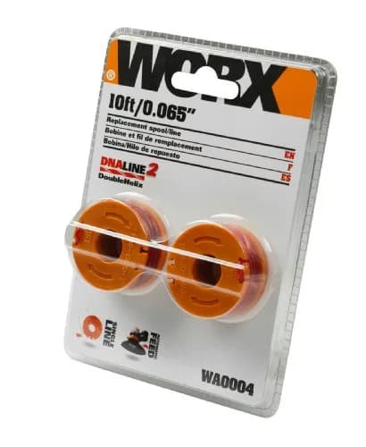 WORX Replacement Spool & Line for String Trimmers 2 Pack | Aerodynamic DoubleHelix Design, 0.065" Gauge, Fits WORX 20V/32V & WG180 thumbnail 3