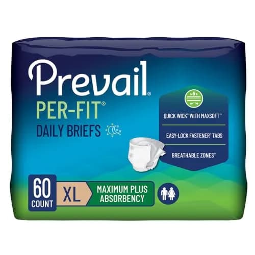 Prevail Per-Fit Daily Briefs XL | Heavy Absorbency Night & Day Comfort (70-120 chars) thumbnail 1