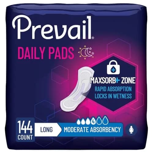 Prevail Daily Pads for Bladder Leaks Moderate Absorbency 35.5 cm (14 in) | Discreet Protection for Women thumbnail 1