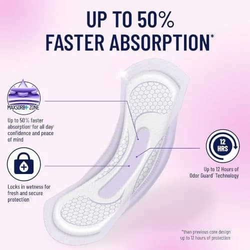 Prevail Daily Pads for Bladder Leaks Moderate Absorbency 35.5 cm (14 in) | Discreet Protection for Women thumbnail 8