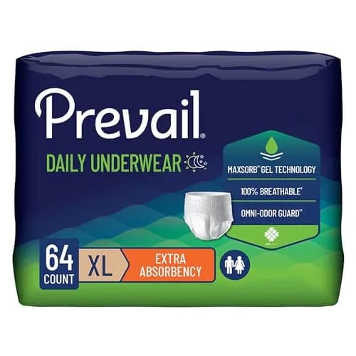 Prevail Unisex Adult Protective Underwear X-Large | Maximum Absorbency Disposable Diapers for Men & Women (56 Count) thumbnail 1