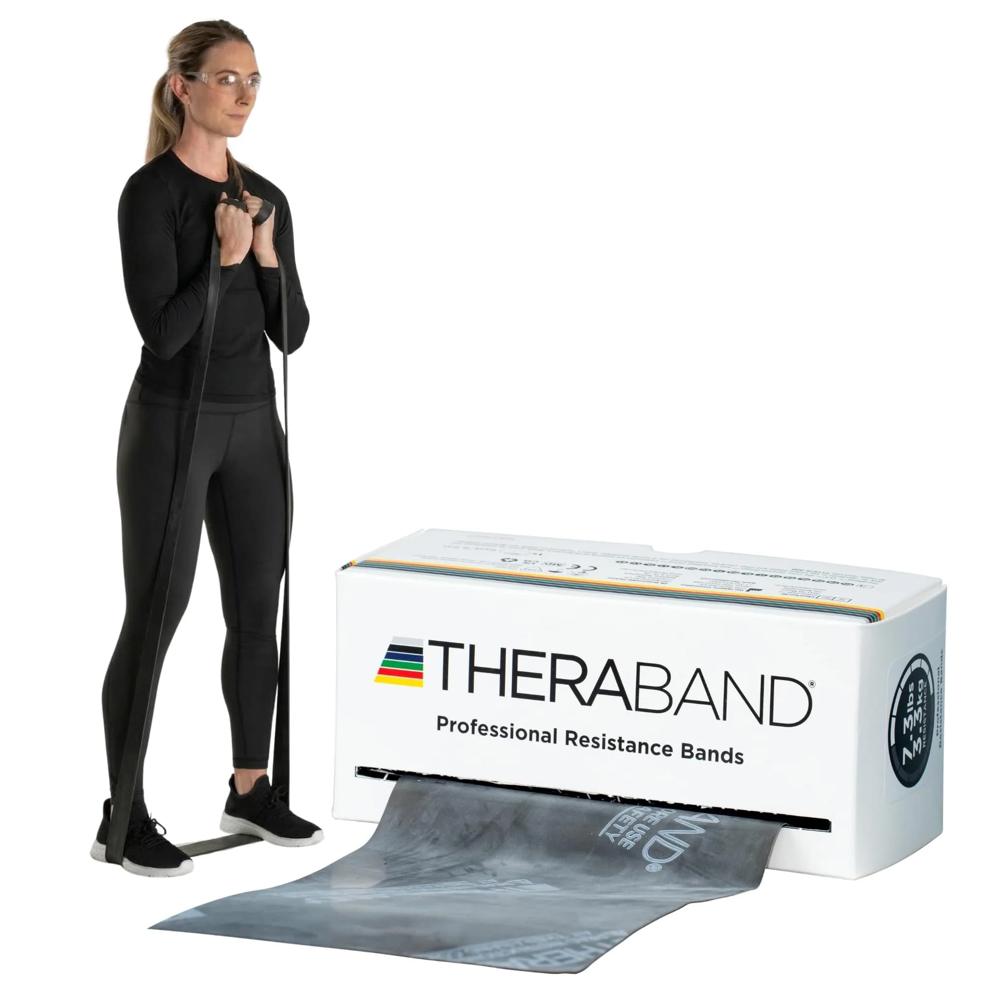 THERABAND Resistance Band Black, Special Heavy, 6-Yard Roll | Latex Exercise & Rehab Band