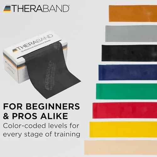 THERABAND Resistance Band Black, Special Heavy, 6-Yard Roll | Latex Exercise & Rehab Band thumbnail 7