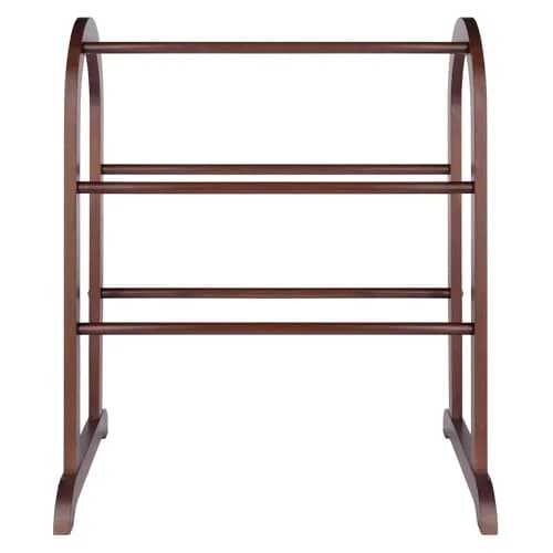 Winsome Eleanor Quilt Rack with 6 Rungs, Antique Walnut 76.2 cm (30 in) H | Freestanding Blanket Organizer thumbnail 6