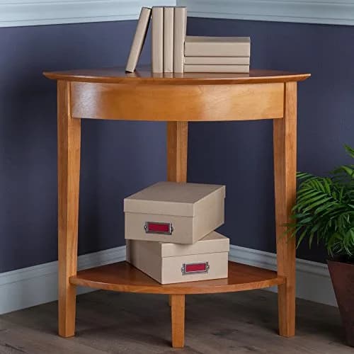 Winsome Studio Writing Desk with Drawers, Honey, 29" | Compact Home Office Table thumbnail 2