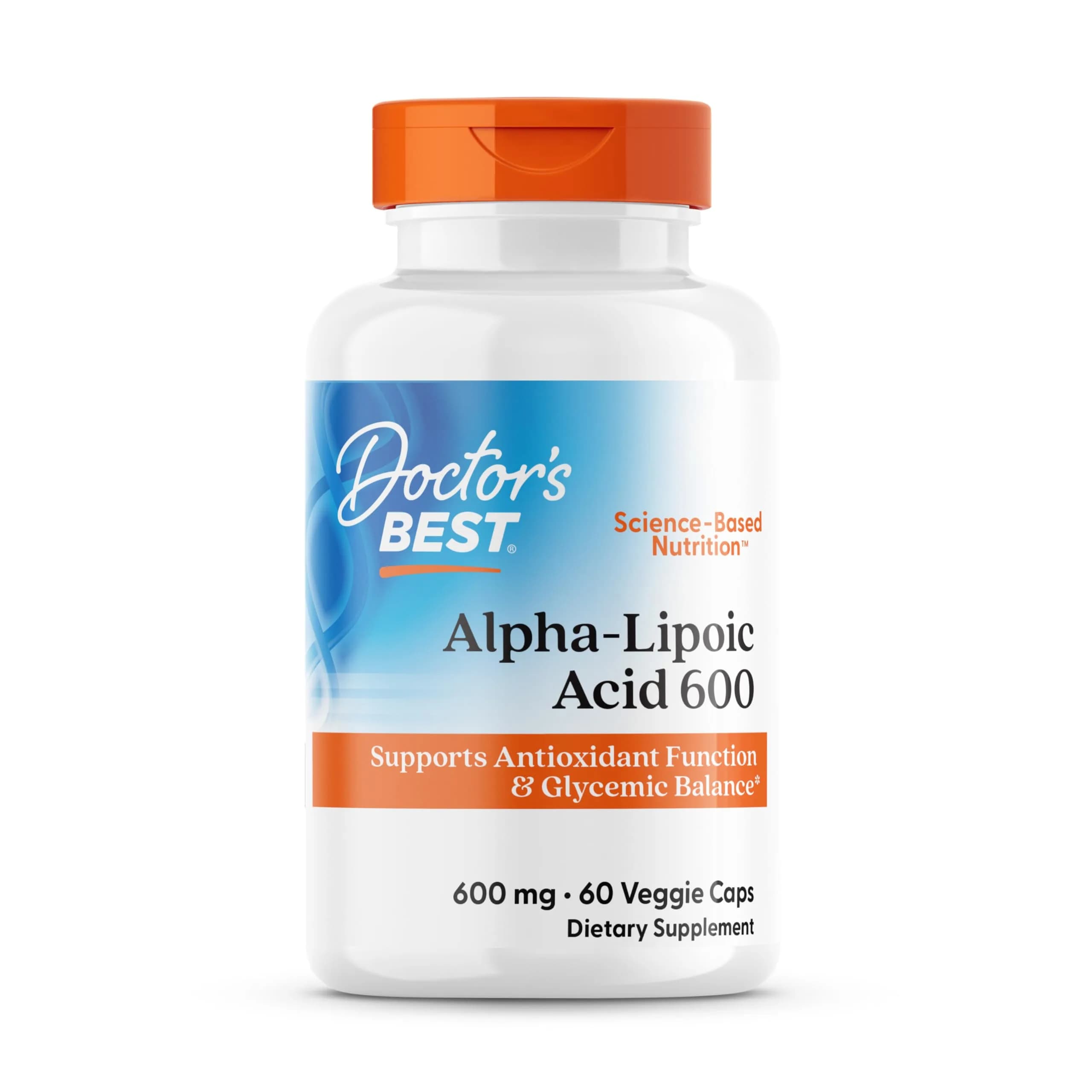 Doctor's BEST Alpha Lipoic Acid Supplement 300mg | 180 Veg Capsules — 600 mg