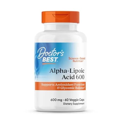 Doctor's Best Alpha-Lipoic Acid 600mg 60 Veggie Caps | Antioxidant Support for Cellular Function thumbnail 1