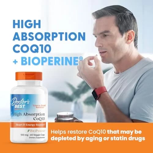 Doctor's Best High Absorption CoQ10 with BioPerine 100 mg 60 Veggie Caps | Cellular Energy & Heart Health Support thumbnail 5