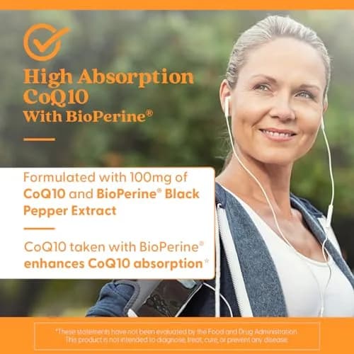 Doctor's Best High Absorption CoQ10 with BioPerine 100 mg 60 Veggie Caps | Cellular Energy & Heart Health Support thumbnail 6