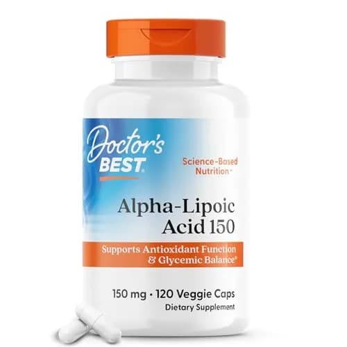 Doctor's Best Alpha Lipoic Acid Supplement 150mg, 120 Veggie Caps | Antioxidant Support for Cellular Function thumbnail 1