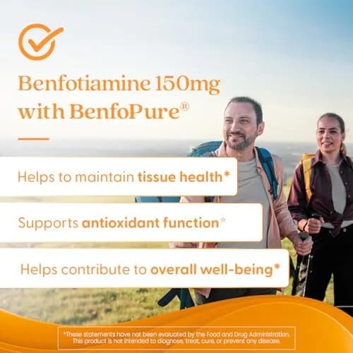Doctor's Best Benfotiamine 150mg Supplement | Non GMO, Vegan, 120 Veggie Caps thumbnail 4