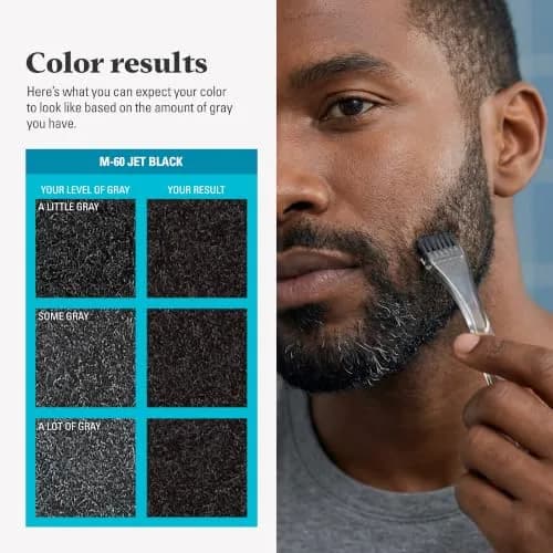 Just For Men Mustache & Beard Coloring Gel Jet Black (M-60) 3 x 0.25 oz | Ammonia-Free Formula for Coarse Facial Hair thumbnail 6