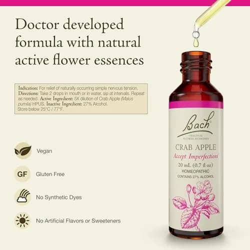 Bach Flower Remedies Crab Apple 20ml | Natural Emotional Balance Support thumbnail 2