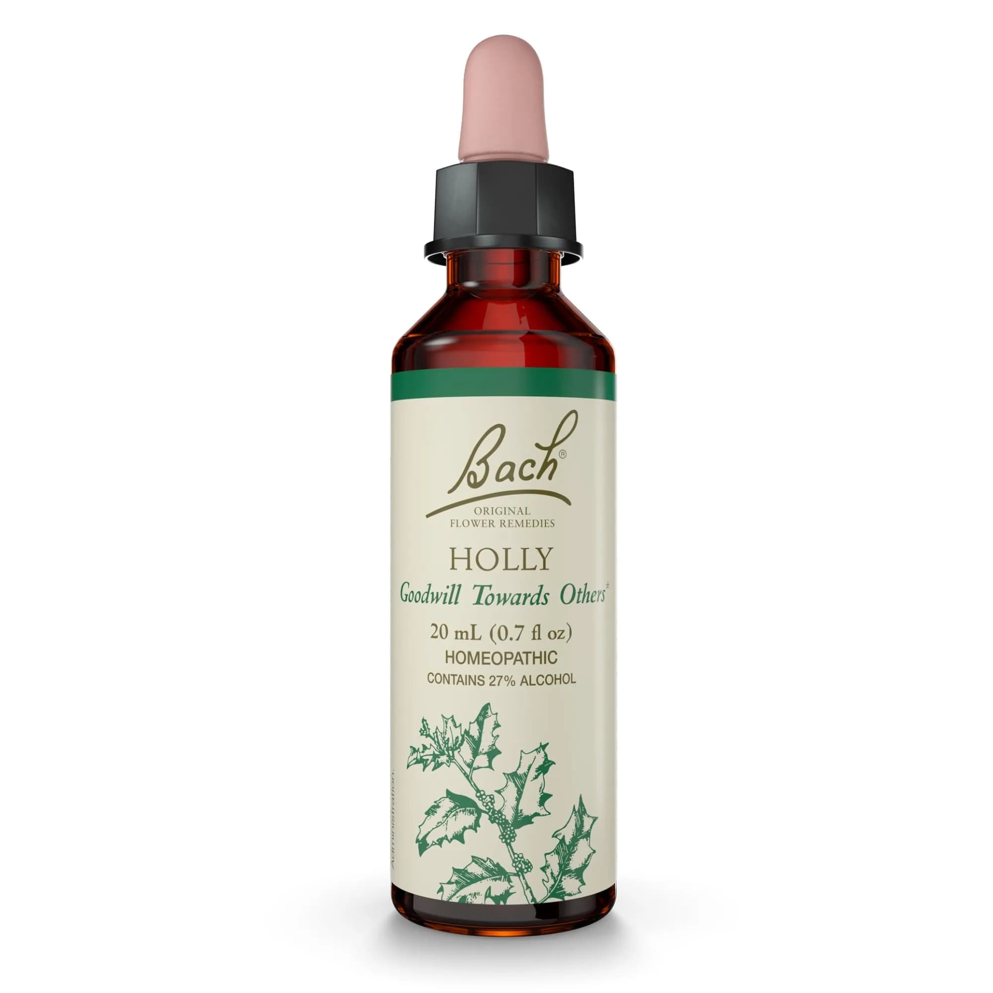 Bach Flower Remedies Holly 20ml | Emotional Balance & Goodwill (120 chars) — 0.7 Fl Oz