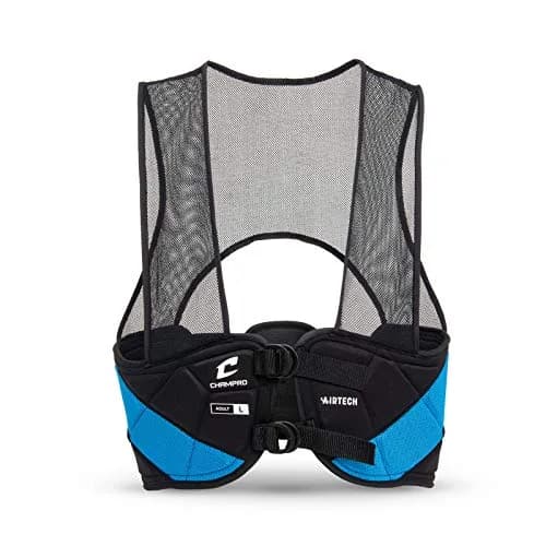 Champro Air Tech 3 Adult Rib Vest (Black, Small) | Impact Protection Gear for Football thumbnail 1
