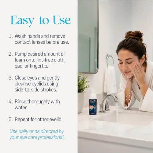 OCuSOFT Original Foaming Eyelid Cleanser 50ml (1.68 Fl Oz) | Gentle Daily Hygiene for Eyes & Lids thumbnail 4