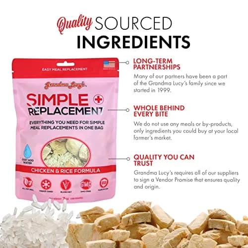 Grandma Lucy's Chicken & White Rice Freeze-Dried Dog Food 7Oz | Simple, Gmo-Free & Grain-Free thumbnail 5