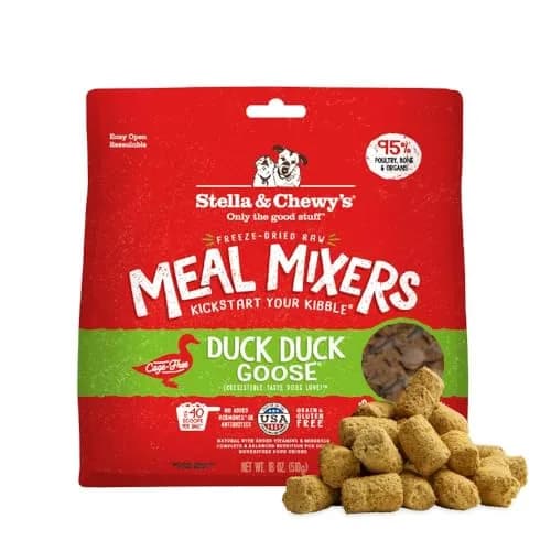 Stella & Chewy's Freeze-Dried Raw Duck Duck Goose Meal Mixers for Dogs 1.13 lb (512 g) | Picky Eater Food Topper & Mixer - main product image