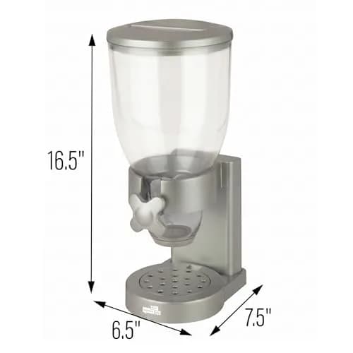 Honey-Can-Do Zevro Indispensable Single Dry Food Dispenser Silver 473ml (17.5 oz) | Portion Control for Cereal & Dry Foods thumbnail 8
