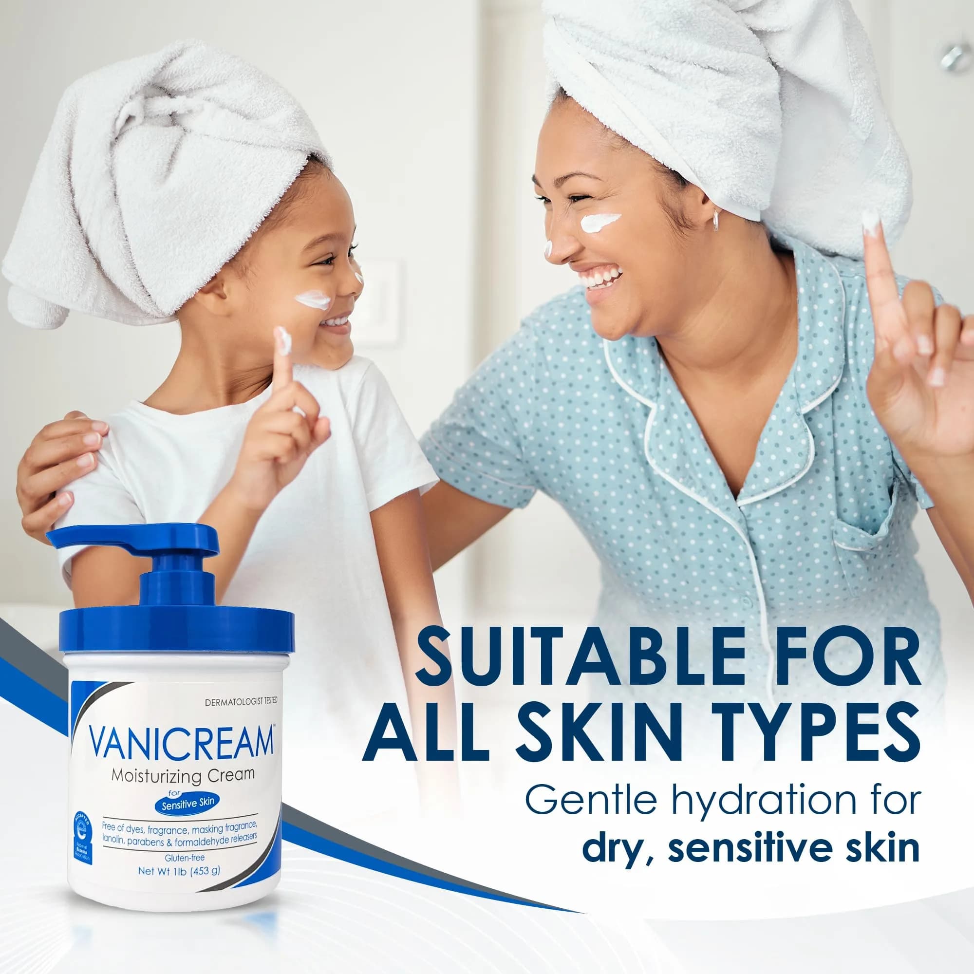 Vanicream Moisturizing Cream with Pump Dispenser 473ml (16 Oz) | Gentle Hydration for Sensitive Skin - view 6