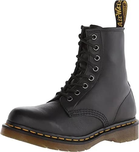 Dr. Martens Womens 1460 Nappa Leather 8 Eye Boot, Black, Size 5 | Edgy Comfort thumbnail 1
