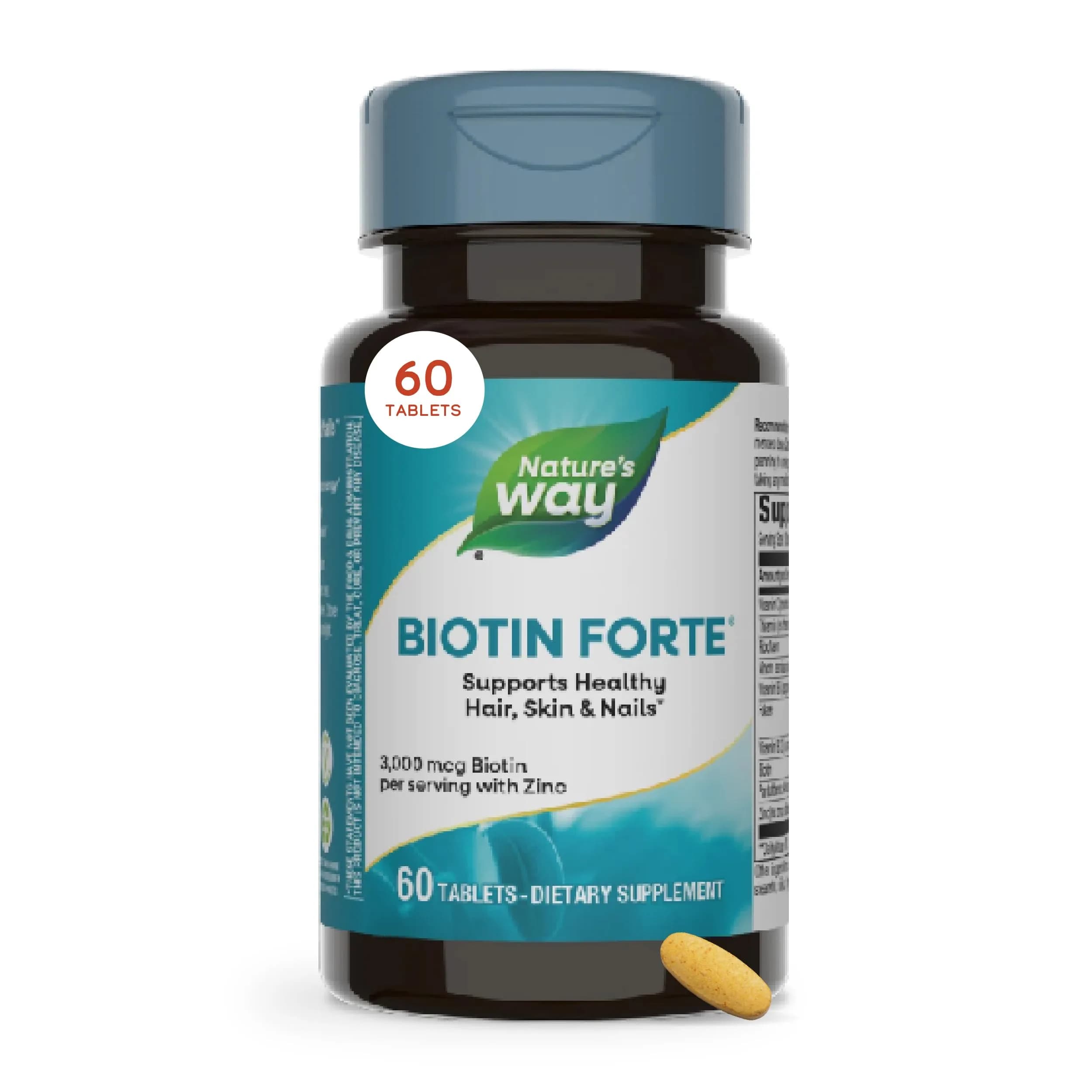 Nature's Way Biotin Forte, Hair, Skin, Nails, 3 mg | Supports Hair & Skin Wellness — Tablet