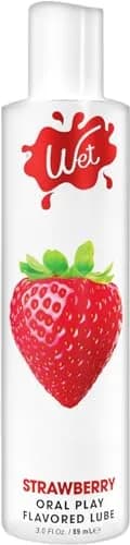 Wet Sexy Strawberry Edible Lube 3 Fl Oz | Sweet Flavor for Intimate Moments thumbnail 1