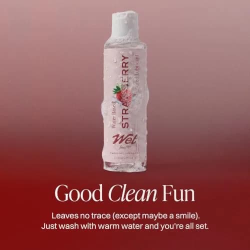 Wet Sexy Strawberry Edible Lube 3 Fl Oz | Sweet Flavor for Intimate Moments thumbnail 4