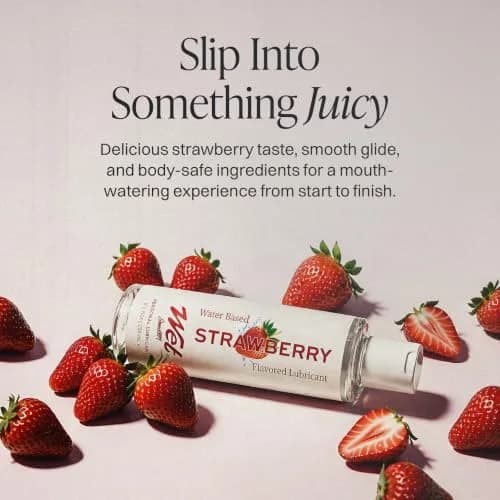 Wet Sexy Strawberry Edible Lube 3 Fl Oz | Sweet Flavor for Intimate Moments thumbnail 3