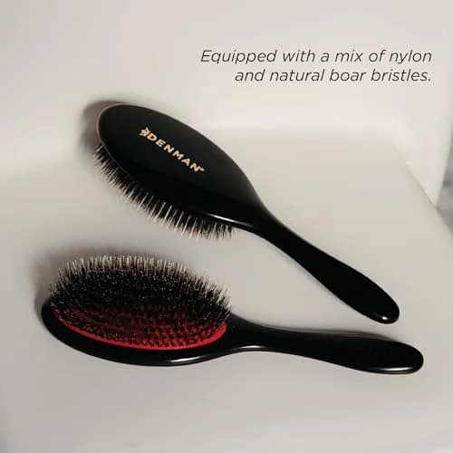 Denman Boar Bristle Hair Brush D81M – Smoothing & Shine Enhancing for Slick Back Styles, Curl Defining & Detangling thumbnail 6