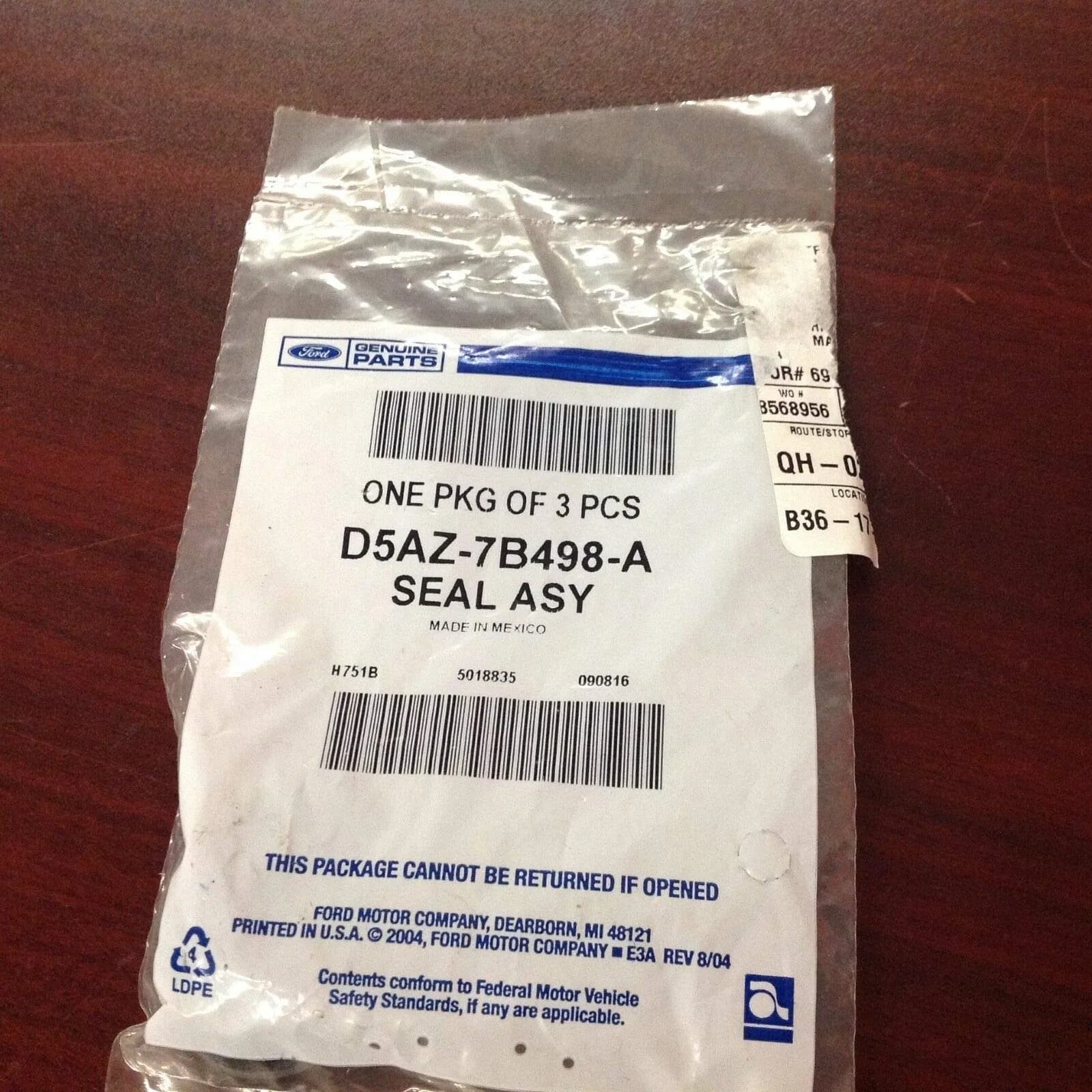 Ford D5AZ-7B498-A Weather Stripping Seal | OEM Genuine Parts for Ford Vehicles