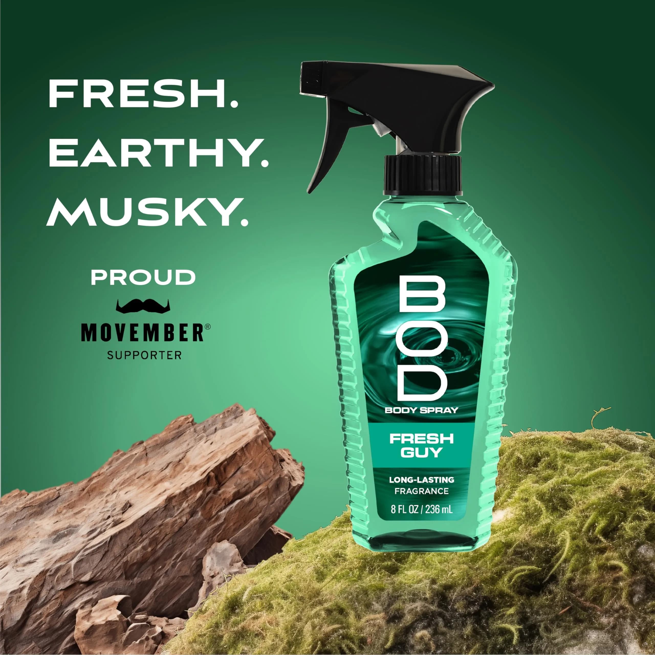 BOD man Fresh Guy Body Spray 236ml (8 fl oz) | Long-Lasting Masculine Fragrance - view 3