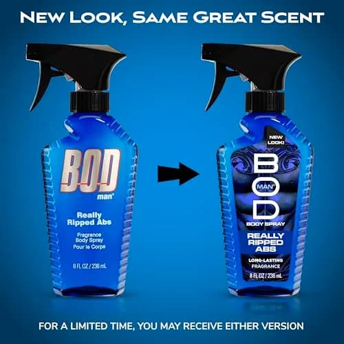 BOD man Really Ripped Abs Fragrance Body Spray 236ml (8 fl oz) | Long-Lasting Musk & Woody Scents thumbnail 2