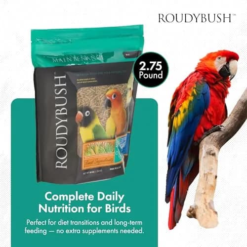 RoudyBush Daily Maintenance Bird Food Pellets 1250 g (44 oz) | Scientifically Formulated for All Life Stages thumbnail 2