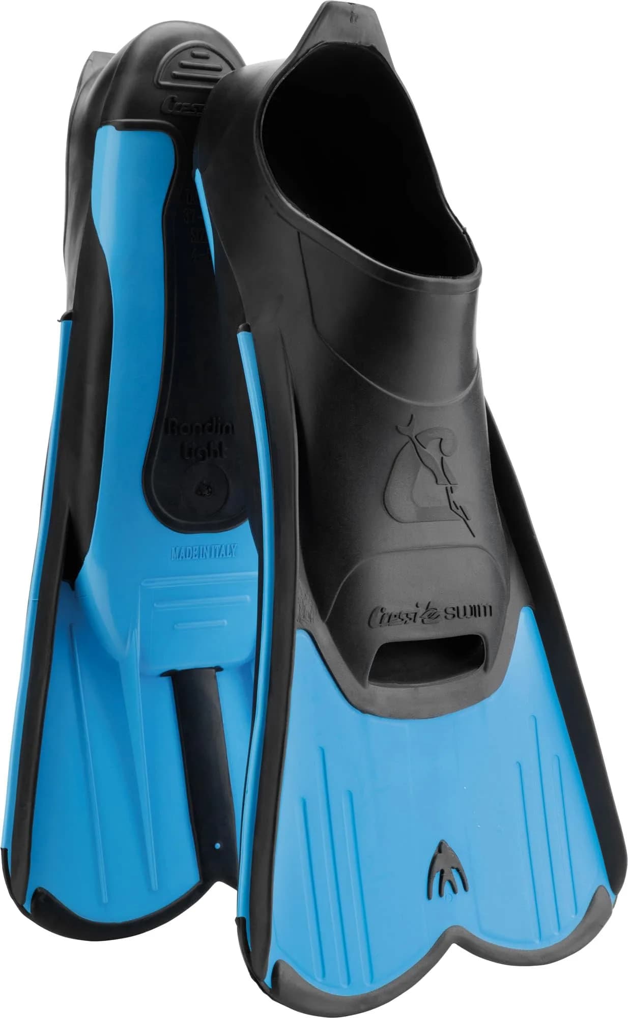 Cressi Light Swim Fins, Blue, EU 41/42 | Agile Short Blade for Pool & Snorkeling