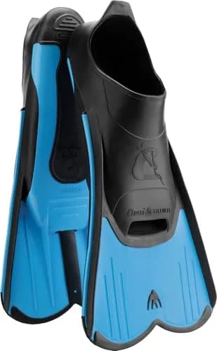 Cressi Light Short Full Foot Pocket Fins, Blue, 31/32 | Agile swim training fins for pool & snorkeling thumbnail 1