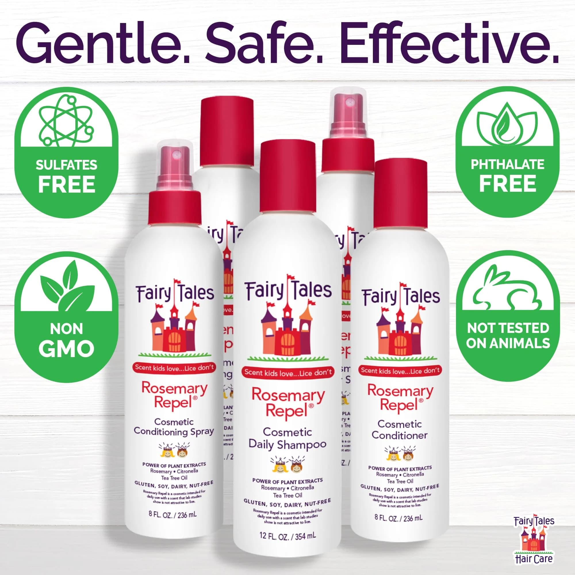 Fairy Tales Rosemary Repel Daily Kids Conditioning Spray 237ml (8 fl oz) | Gentle Lice Defense - view 5