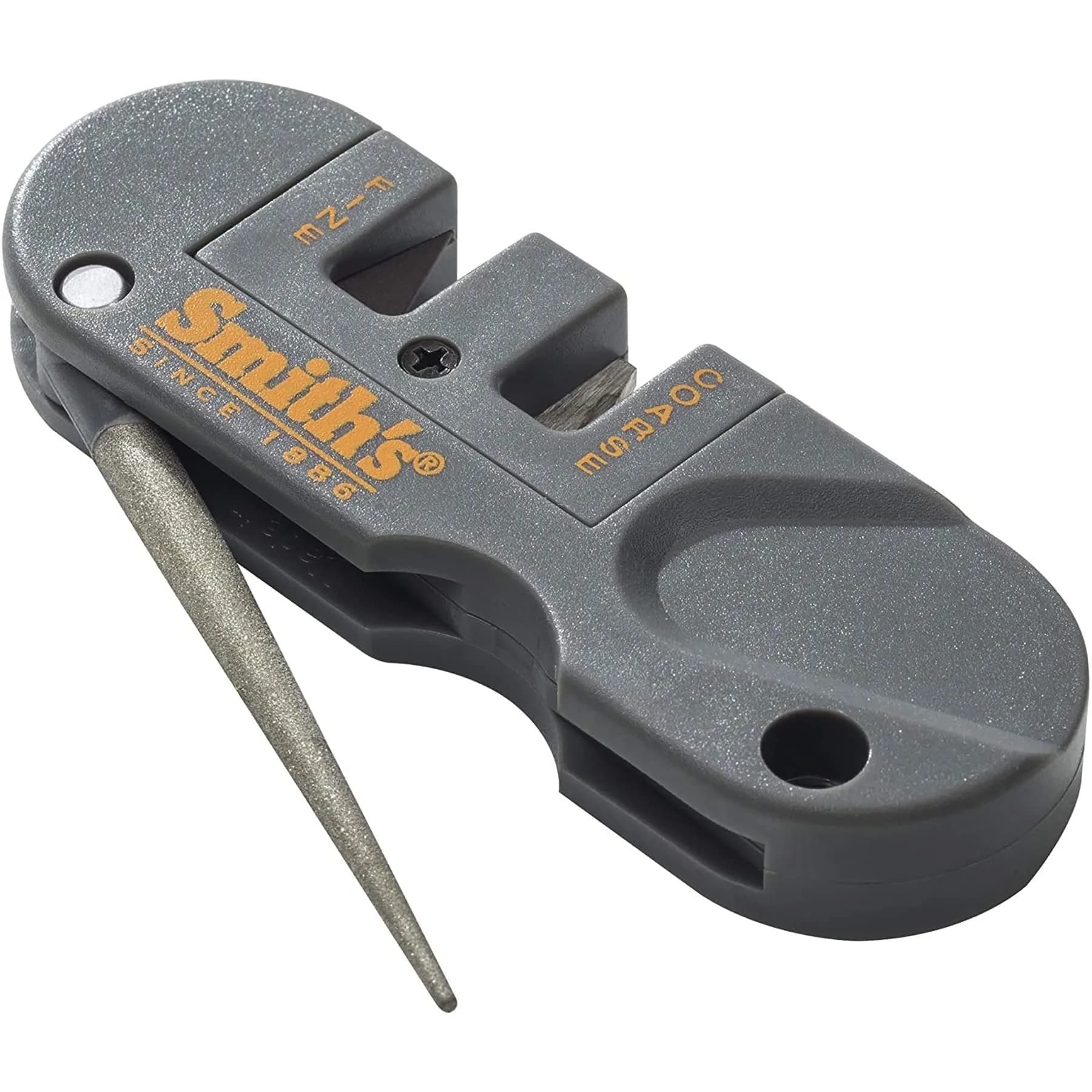 Smith's Pocket Pal Knife Sharpener Preset Carbide & Ceramic Stone, 3.5" x 1" | Outdoor Hunting & Fishing