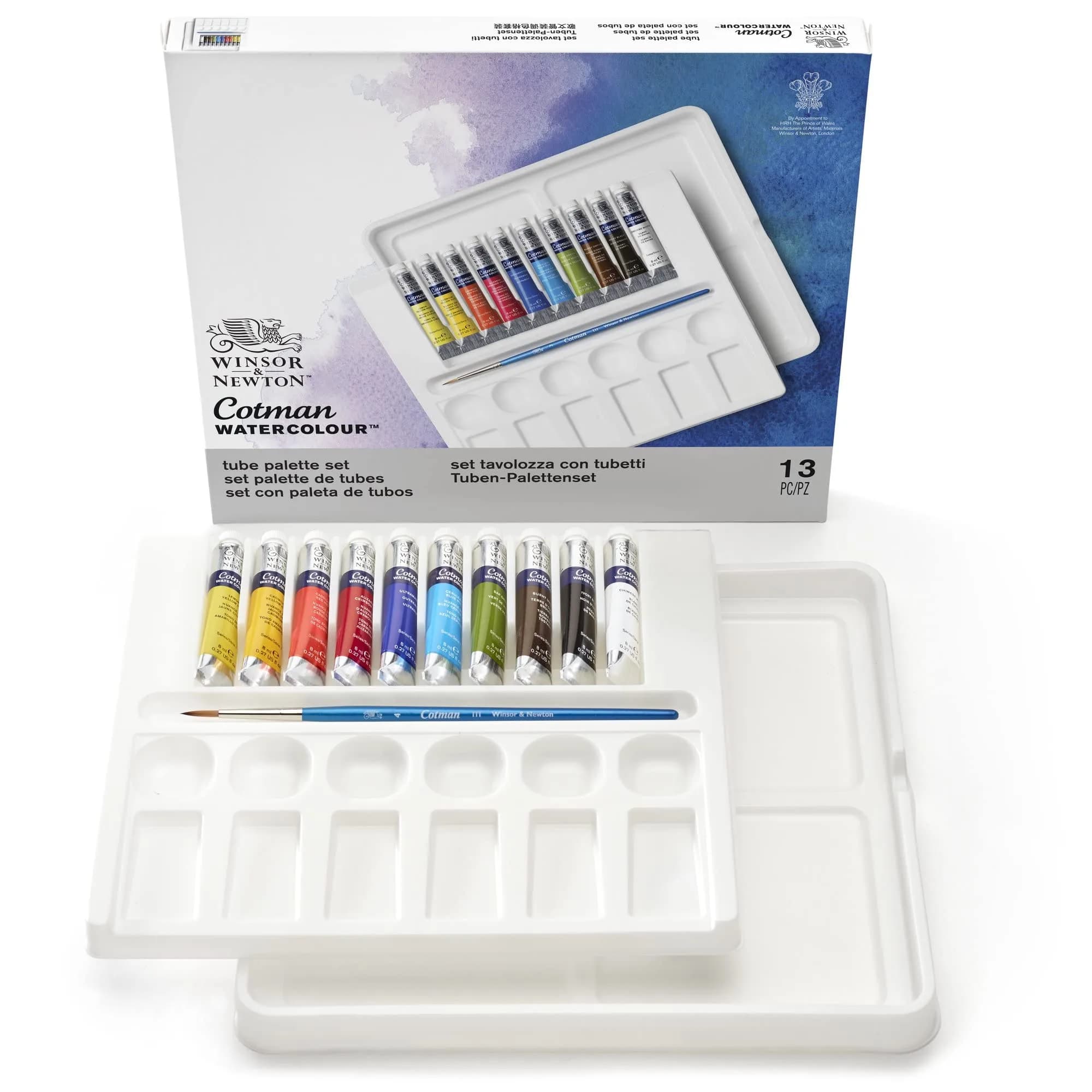 Winsor & Newton Cotman 12 Half Pan Watercolor Paint Set - 0.27 Fl Oz Travel Tin - main product image