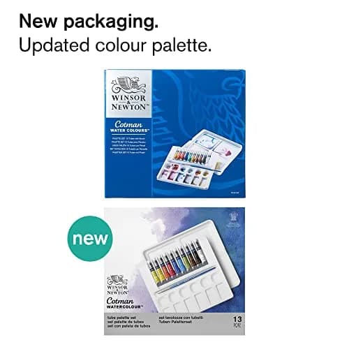 Winsor & Newton Cotman 12 Half Pan Watercolor Paint Set - 0.27 Fl Oz Travel Tin thumbnail 2