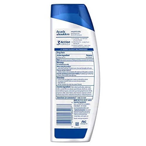 Head & Shoulders Smooth & Silky Anti-Dandruff Shampoo 399ml (13.5 Fl Oz) | 24-Hour Frizz Control thumbnail 2