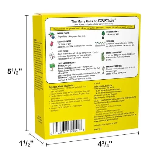 SUPERthrive Vitamin Solution with Kelp Liquid Concentrate 118ml (4 fl oz) | World Champion Plant Activator thumbnail 4