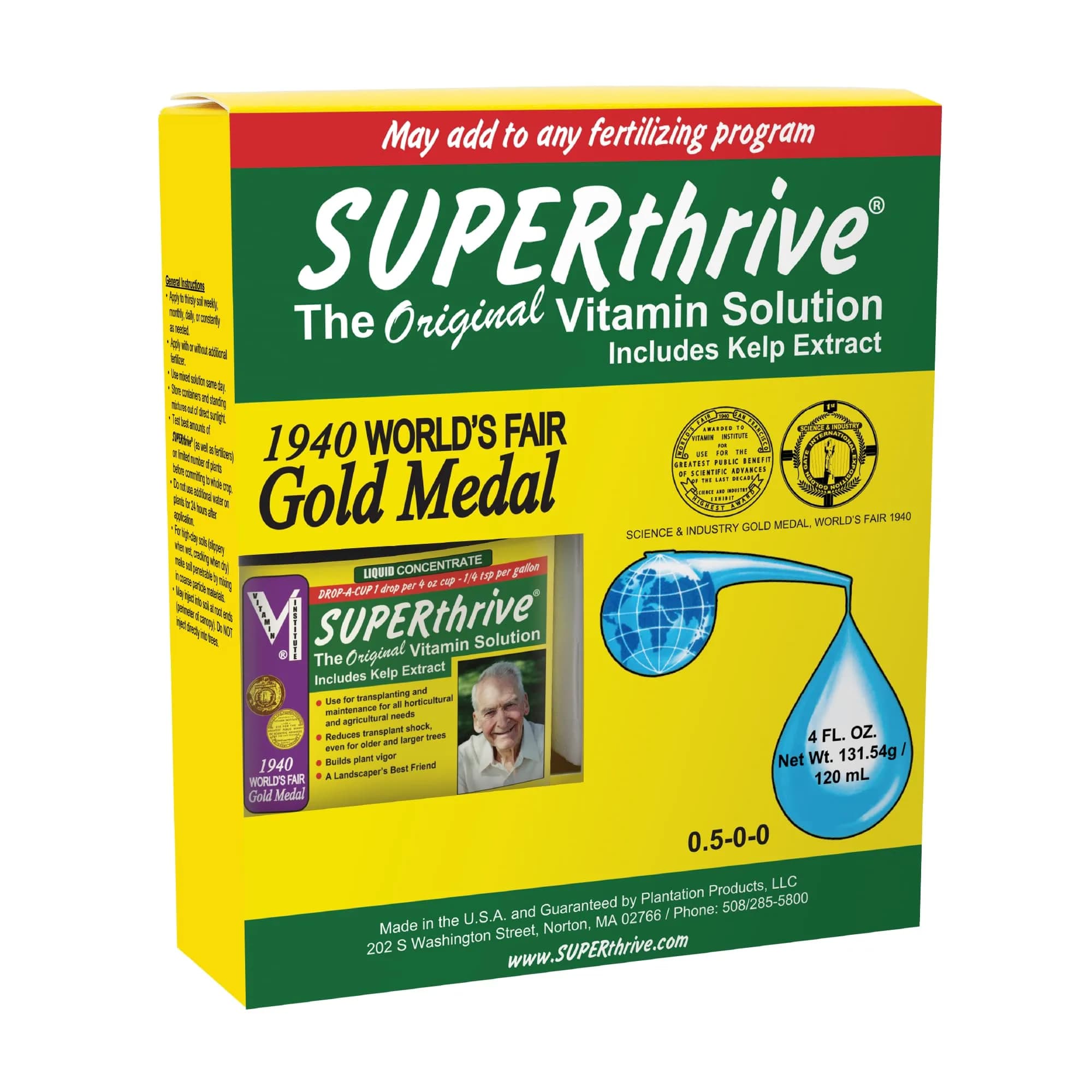 SUPERthrive Vitamin Solution with Kelp Liquid Concentrate 118ml (4 fl oz) | World Champion Plant Activator - view 3
