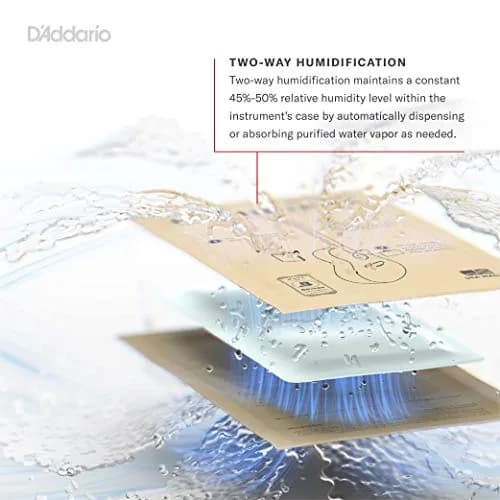 D'Addario Humidipak Guitar Humidity Control Kit, Maintain Case System | 2-Pack, 45-50% RH thumbnail 2
