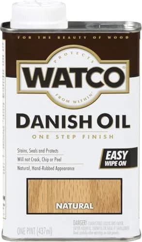 Watco Natural Danish Oil Wood Finish | Penetrates Deeply, Enhances Natural Grain, Easy Wipe-On Application thumbnail 1