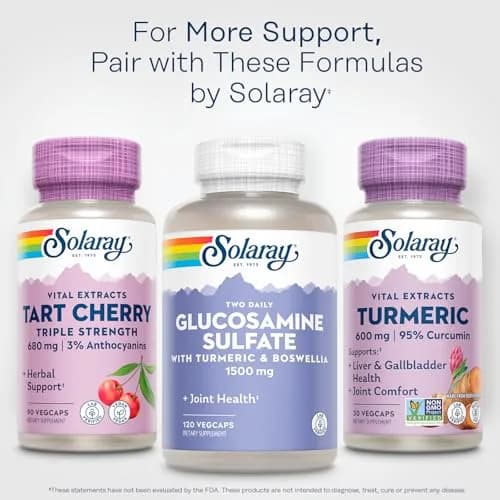 SOLARAY Turmeric Root Extract 600mg | 60 VegCaps (30 CT) | Supports Joints & Liver thumbnail 6